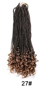 Synthetisch Haar Vlechten Ombre Vlechten Haarverlenging Vlecht Haar Paars Zwart Gemengde Kleuren Gehaakte Vlechten 27