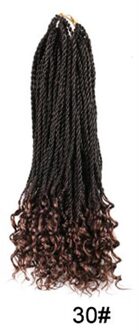 Synthetisch Haar Vlechten Ombre Vlechten Haarverlenging Vlecht Haar Paars Zwart Gemengde Kleuren Gehaakte Vlechten 30