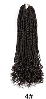 Synthetisch Haar Vlechten Ombre Vlechten Haarverlenging Vlecht Haar Paars Zwart Gemengde Kleuren Gehaakte Vlechten 4
