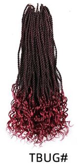 Synthetisch Haar Vlechten Ombre Vlechten Haarverlenging Vlecht Haar Paars Zwart Gemengde Kleuren Gehaakte Vlechten TBUG