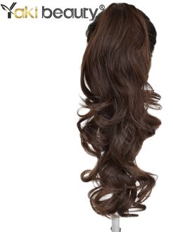 Synthetische Claw Op Paardenstaart Lange Body Wave 20Inch 180G Haaraccessoires Krullend Clip In Hair Extensions Voor Vrouwen door Yaki Schoonheid #4