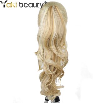 Synthetische Claw Op Paardenstaart Lange Body Wave 20Inch 180G Haaraccessoires Krullend Clip In Hair Extensions Voor Vrouwen door Yaki Schoonheid p27-613