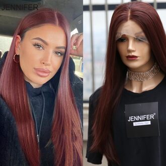 Synthetische Pruiken Voor Vrouwen 24Inch Lace Front Lange Rechte Haar Paarse Kleur Hittebestendige Vezel Party/Dagelijks 92-SNY071-3399J