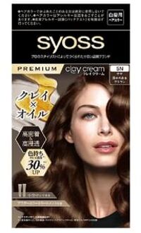 SYOSS Premium Clay Cream Hair Color For Gray Hair 5N Slightly Deep Brown