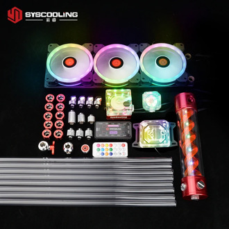 Syscooling PC water cooling kit for AMD CPU PETG tube liquid cooling system RGB support