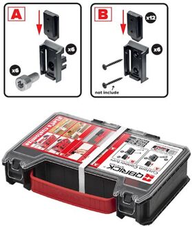 system Connector set inclusief box Zwart