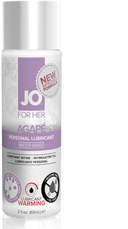 System JO For Her Agape verwarmend glijmiddel - 60 ml Transparant - 000