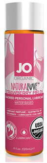 System JO Organic NaturaLove Aardbei glijmiddel - 120 ml Transparant - 000