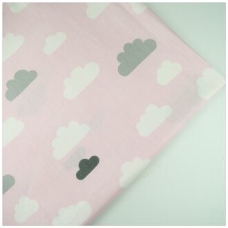 Syunss, 100% Katoen Stof Roze Terug Wolken Gedrukt Patchwork DIY Handgemaakte Gordijn Textiel Materiaal Naaien Baby Speelgoed Tissue 50x80CM