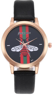 SZ51 Luxury hot-selling watch female red and green striped belt watch student quartz watch Bee Daisy watch female