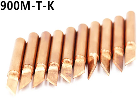SZBFT 10X 900M-T-K Diamagnetic copper soldering iron tip Lead-free Solder tip 933.376.907.913.951,898D,852D+ Soldering Station