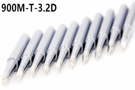 SZBFT 10X Lead-free Replaceable flat shape 900M-T-3.2D Soldering Iron Tips soldering tips For Soldering Station free shipping
