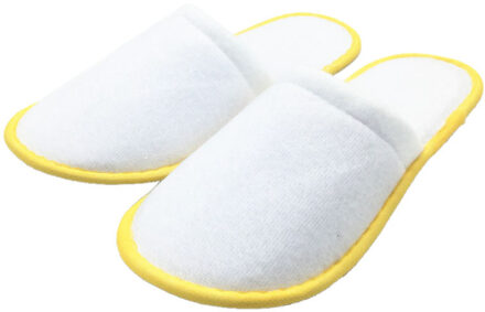 Szs 10 Paar Witte Badstof Hotel Wegwerp Slippers Badstof Spa Gast Schoenen Geel