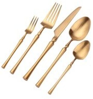 Szs Bestek Messen Sets Lepels Vorken En Messen 18/10 Roestvrij Staal Westerse Keuken Voedsel Servies Diner Set