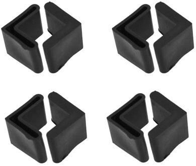 Szs Rubber L Vormige Hoekijzer Voet Pads Covers 10 Stuks Zwart