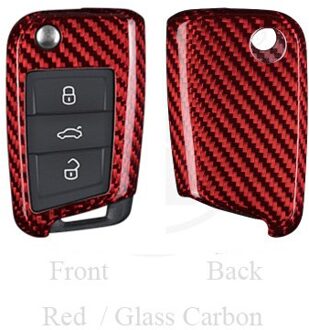 T-Carbon Carbon Fiber Autosleutel Cover Case Shell Voor Seat Leon Cupra St Styling Auto Accessoires RR Glass koolstof