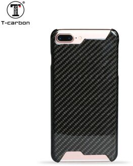 T-Carbon Luxe Mobiele Telefoon Beschermhoes Glossy Black matte zwart