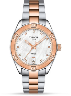 T-Classic PR100 Sport Chic Lady horloge  - Zilverkleurig