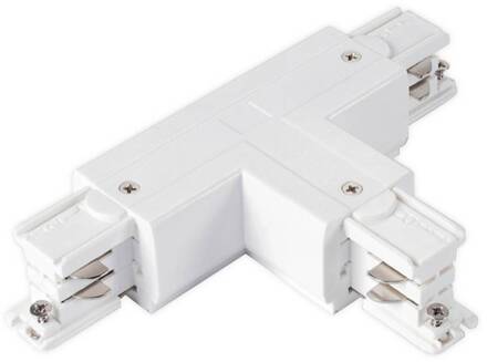 T-connector, aarde Innes links, wit wit (RAL 9016)