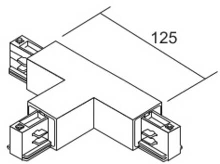 T-connector LKM DALI, wit aardedraad links 3-fasen