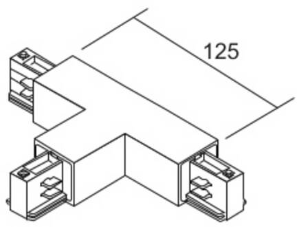 T-connector LKM DALI wit aardedraad rechts 3-fasen