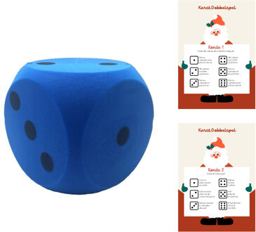 T&F Creations Kerstspel set - dobbelspel - incl foam dobbelsteen - groen