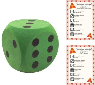 T&F Creations Sinterklaasspel set - dobbelspel - incl foam dobbelsteen - groen
