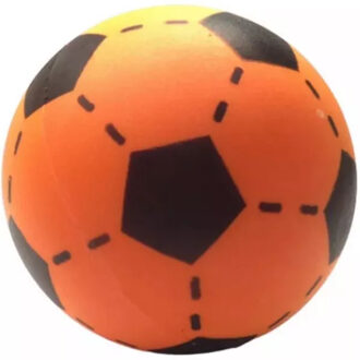 T&F Creations Softbal foam - voetbal print - oranje - zacht - 20 cm - speelgoed ballen