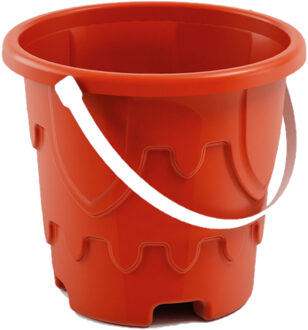 T&F Creations Zandkasteel Emmer - rood - 18 x 16 cm - strandemmer - zandvormpjes