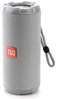 T&G TG621 Draagbare TWS Bluetooth Luidspreker TF Kaart FM Buiten Waterdichte Draadloze Subwoofer (CE gecertificeerd) - Grijs