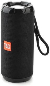 T&G TG621 Draagbare TWS Bluetooth Luidspreker TF Kaart FM Buiten Waterdichte Draadloze Subwoofer (CE gecertificeerd) - Zwart