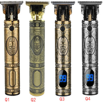 T Hair Clipper Electric hair trimmer Cordless Shaver Trimmer 0mm Men Barber Hair Cutting Machine chargeable timer beard cutter