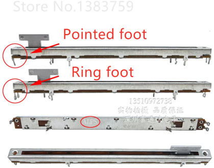 T handle original mixer fader straight slide potentiometer stroke 100MM total length 128MM 10K
