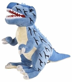 T-Rex dino knuffels 43 cm - Knuffeldier Blauw