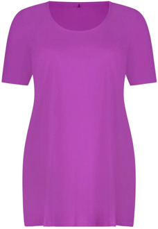 T-shirt 10 232 522 Plus Basics , Pink , Dames - 2Xl,4Xl,3Xl