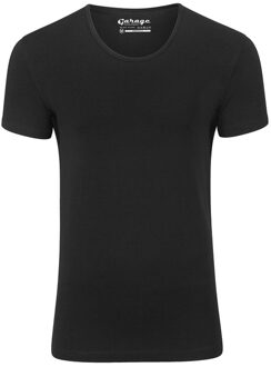 t-shirt 1pack body fit diepe ronde hals zwart (0205N)