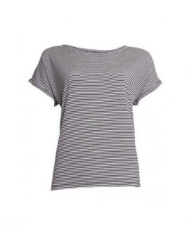 t-shirt 20to56 stripe - maat L Zwart