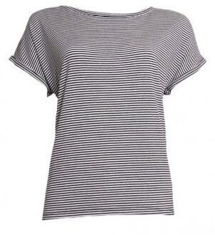 t-shirt 20to56 stripe Zwart - L