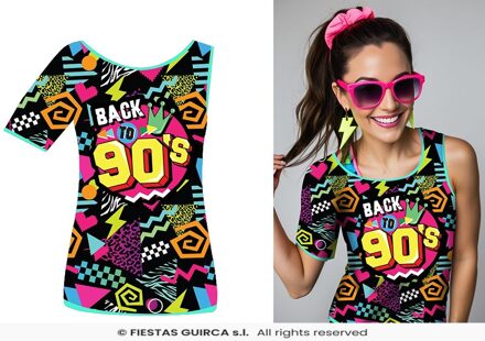 T-shirt Back To The 90's Dames Multikleur - Print