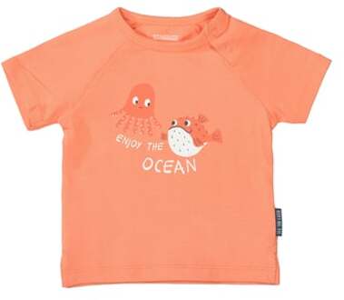 T-shirt brand gestructureerd Oranje - 68