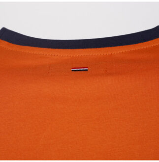 T-shirt captain roest /donkerblauw - maat S Oranje