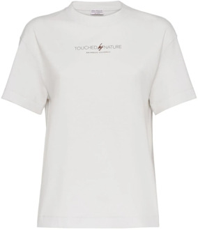 T-shirt Collectie van Brunello Cucinelli Brunello Cucinelli , White , Dames - Xl,L,M,S
