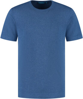 T-shirt Crewneck Blue  L Blauw