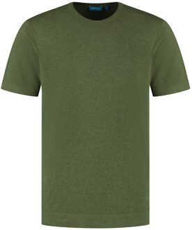 T-shirt Crewneck Dark Green  L Groen