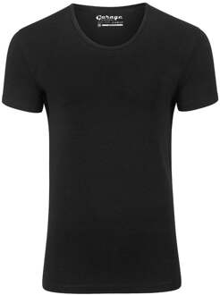 T-Shirt Deep Round Neck Black S