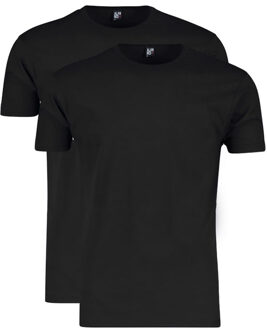 T-shirt Derby (2-pack) - O-hals - zwart -  Maat: 3XL