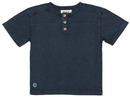 T-shirt donker marine Blauw - 128/134