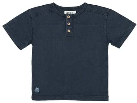 T-shirt donker marine Blauw - 128/134