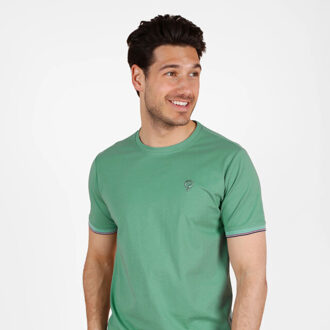 T-shirt dronten blad Groen - L