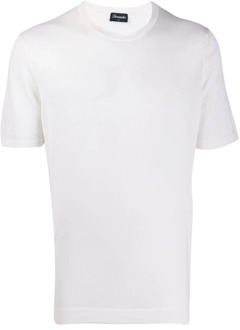 t-shirt Drumohr , White , Heren - 2Xl,3Xl